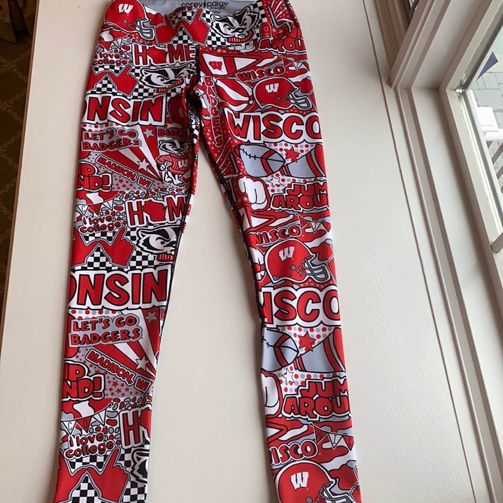 NWT Wisconsin tailgate logo legging COREY PAIGE